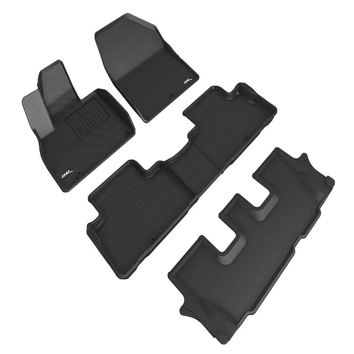 3D MAXpider Custom Fit Floor Mat Set, Front, Rear & Third Row, Black, for 2020-2025 Kia Telluride | L1KA05201509 (1/1)