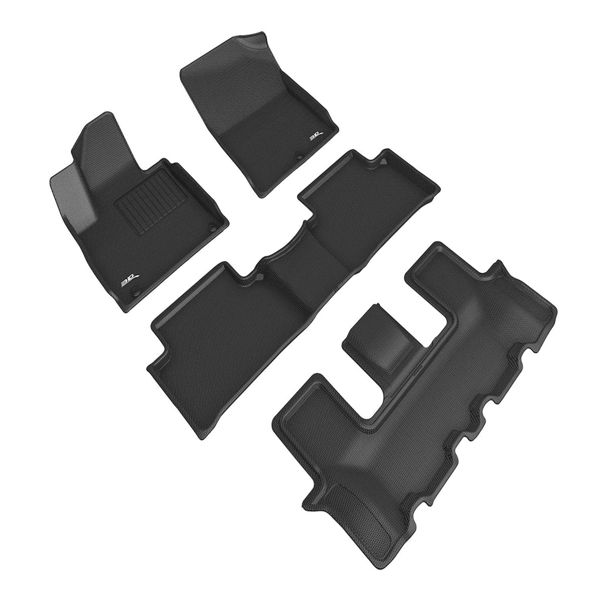 3D MAXpider Custom Fit Floor Mat Set, Front, Rear & Third Row, Black, for 2021-2026 Kia Sorento | L1KA06201509 (1/1)
