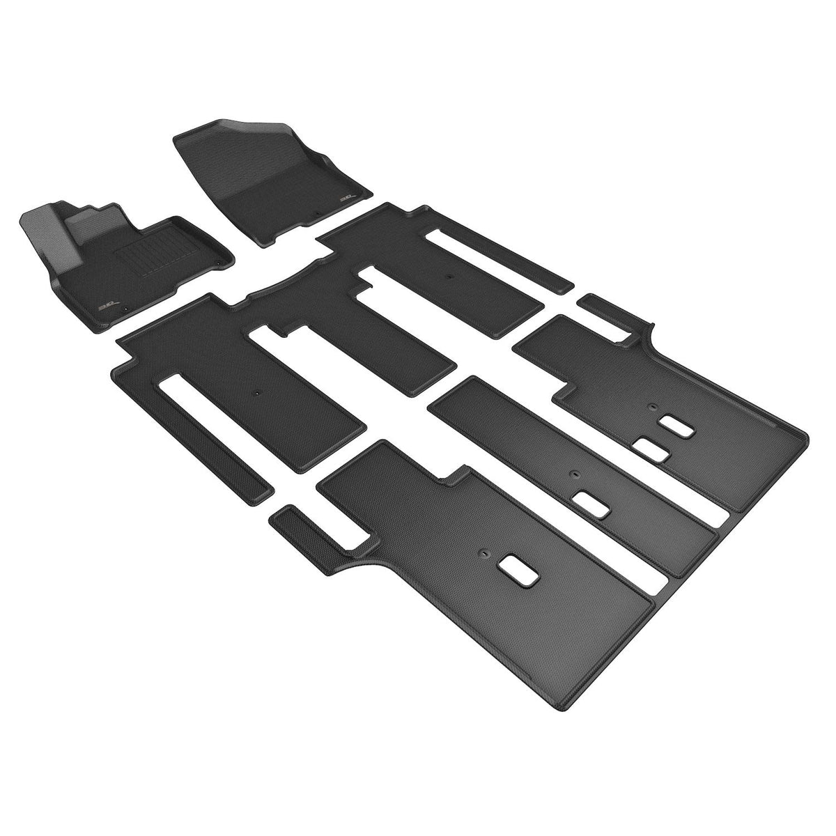 3D MAXpider Custom Fit Floor Mat Set, Front, Rear & Third Row, Black, for 2022-2025 Kia Carnival | L1KA06401509 (1/1)