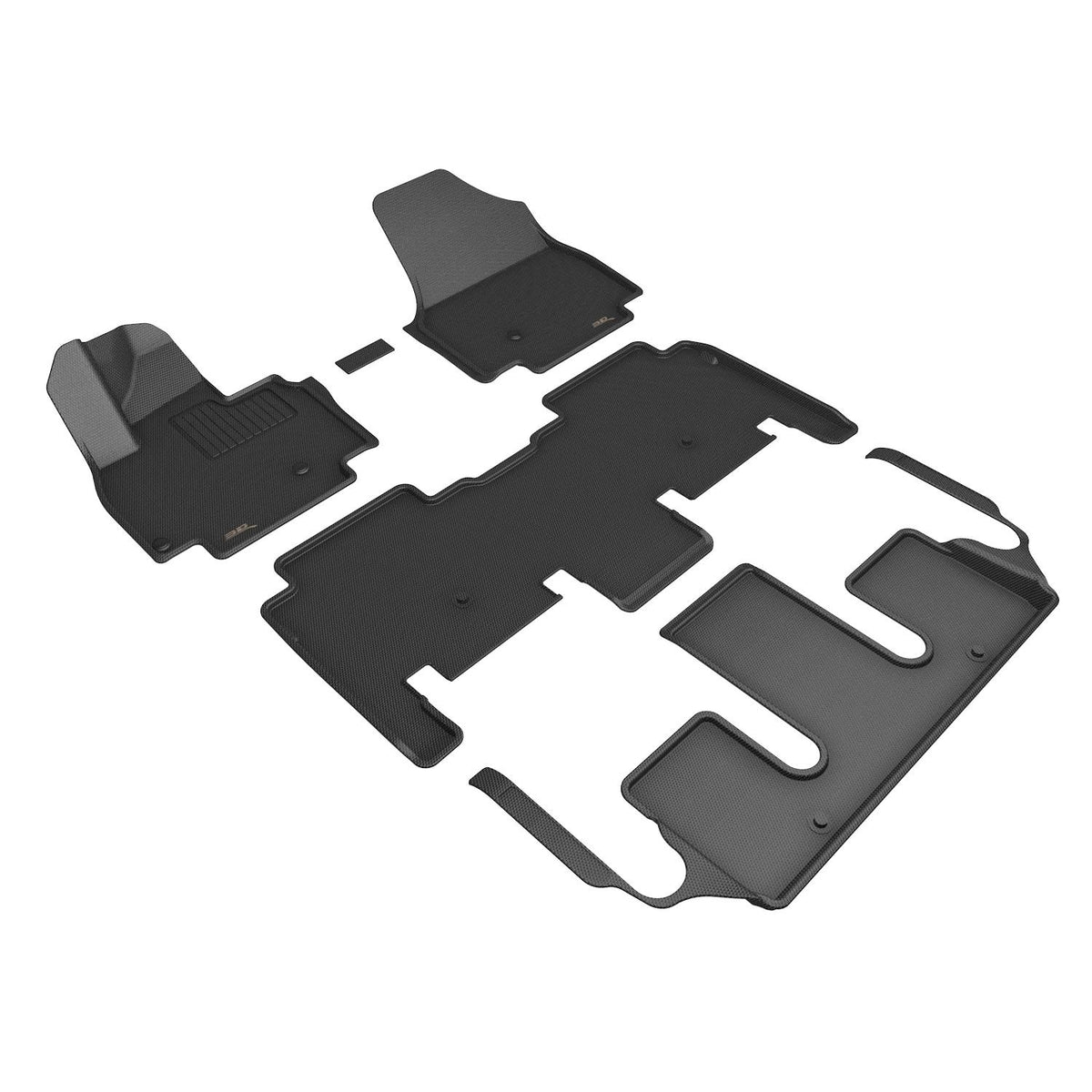 3D MAXpider Custom Fit Floor Mat Set, Front, Rear & Third Row, Black, for 2024-2026 Kia EV9 | L1KA08301509 (1/1)