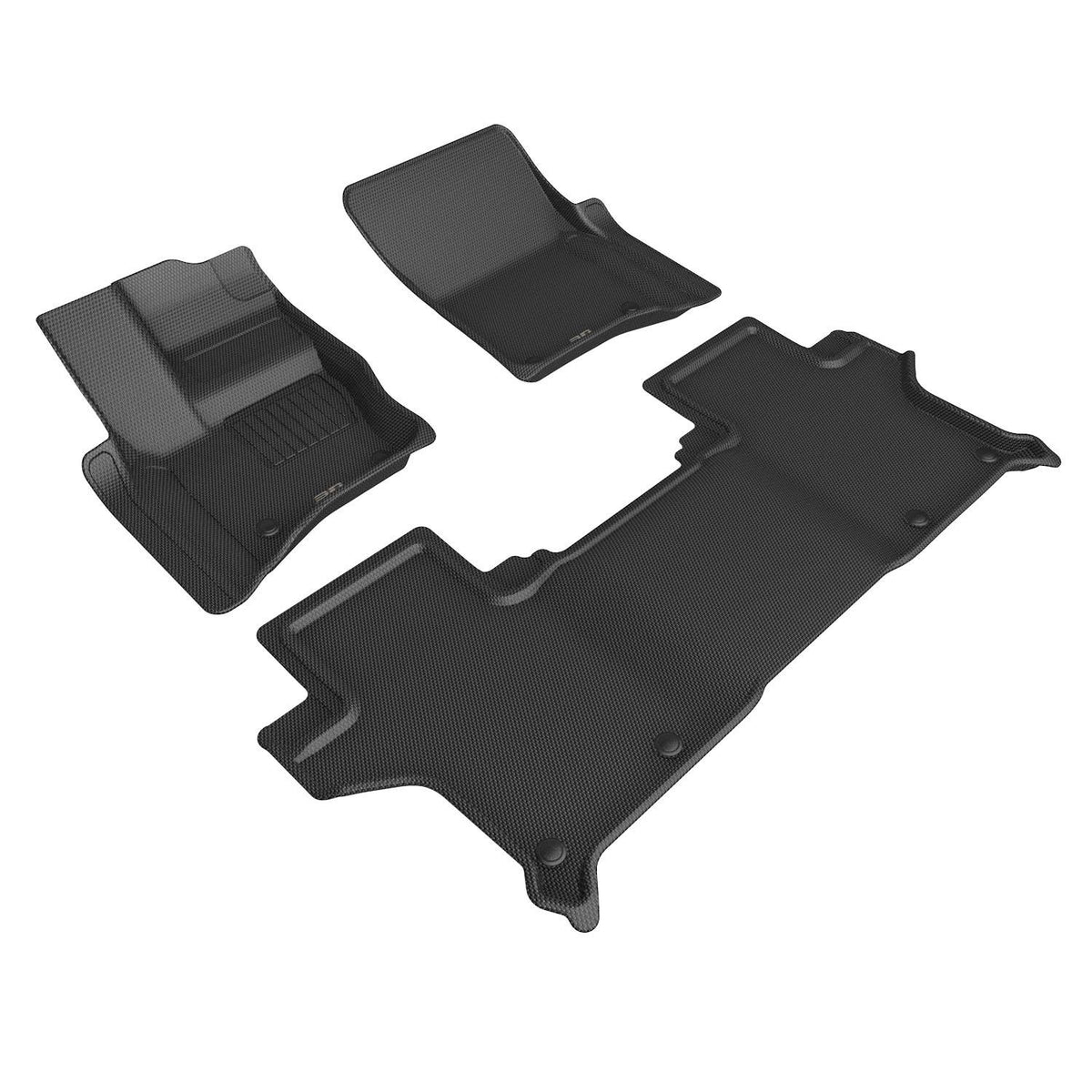 3D MAXpider Custom Fit Floor Mat Set, Front & Rear, Black, for 2021-2025 Land Rover Defender 90 | L1LR03101509 (1/1)