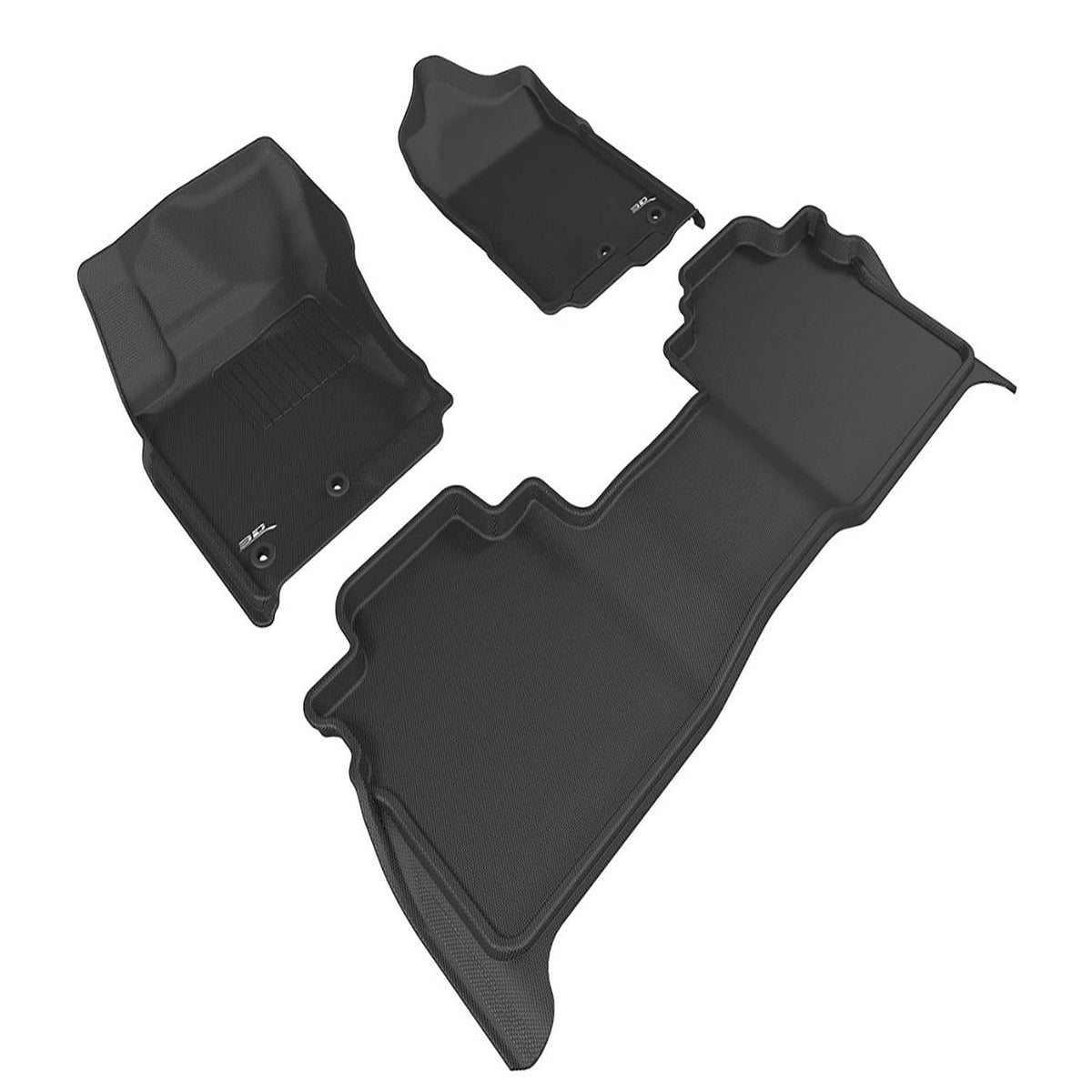 3D MAXpider Custom Fit Floor Mat Set, Front & Rear, Black, for 2017-2024 Nissan Titan | L1NS08501509 (1/1)