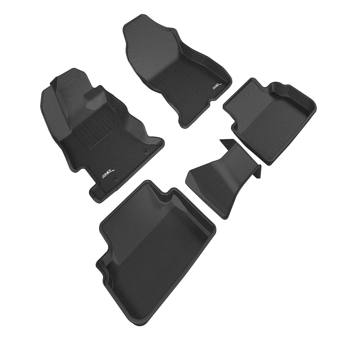 3D MAXpider Custom Fit Floor Mat Set, Front & Rear, Black, for 2018-2023 Subaru Crosstrek & 2017-2023 Impreza | L1SB02201509 (1/1)