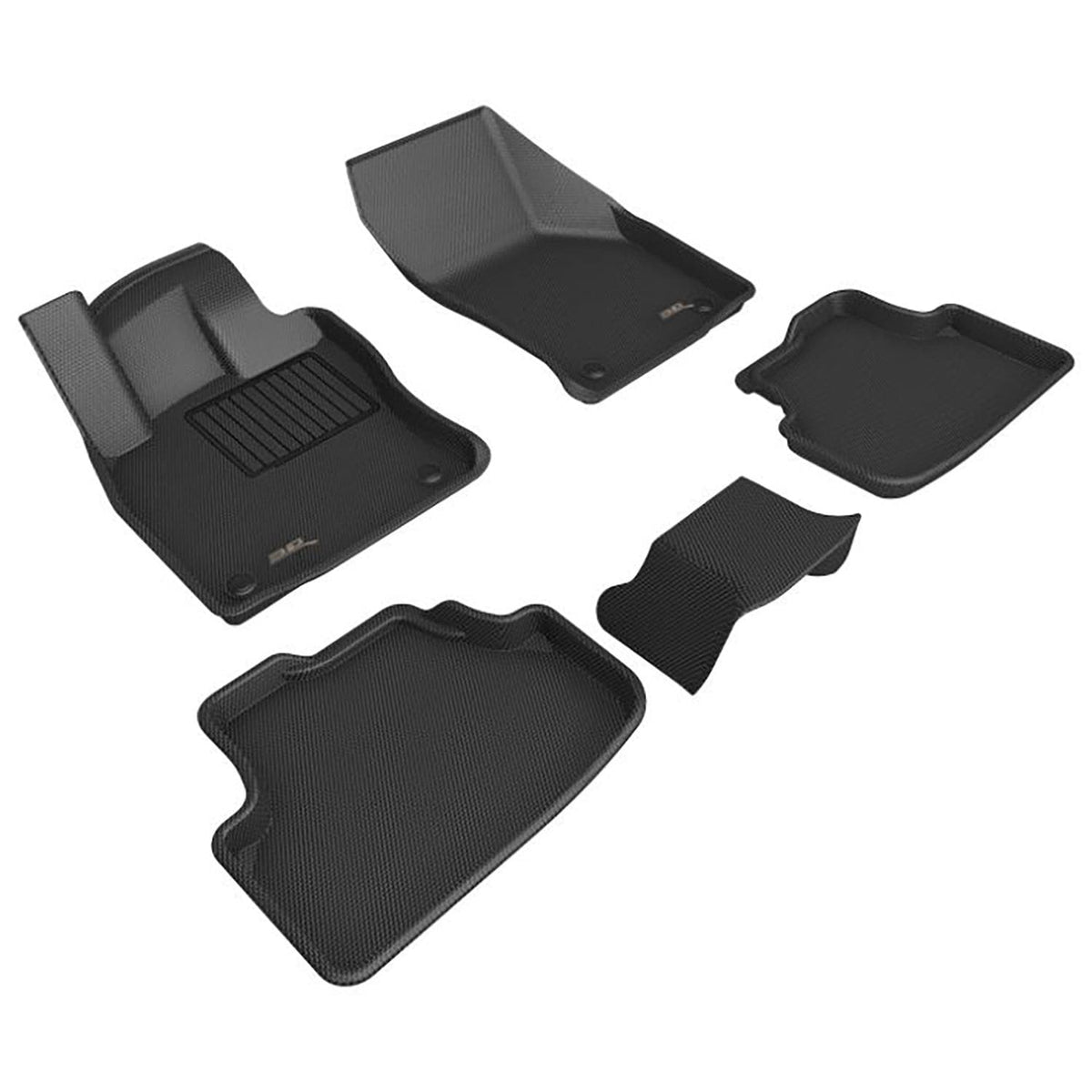3D MAXpider Custom Fit Floor Mat Set, Front & Rear, Black, for 2021-2024 Volkswagen GTI & select 2022-2026 Golf R | L1VW12201509 (1/1)