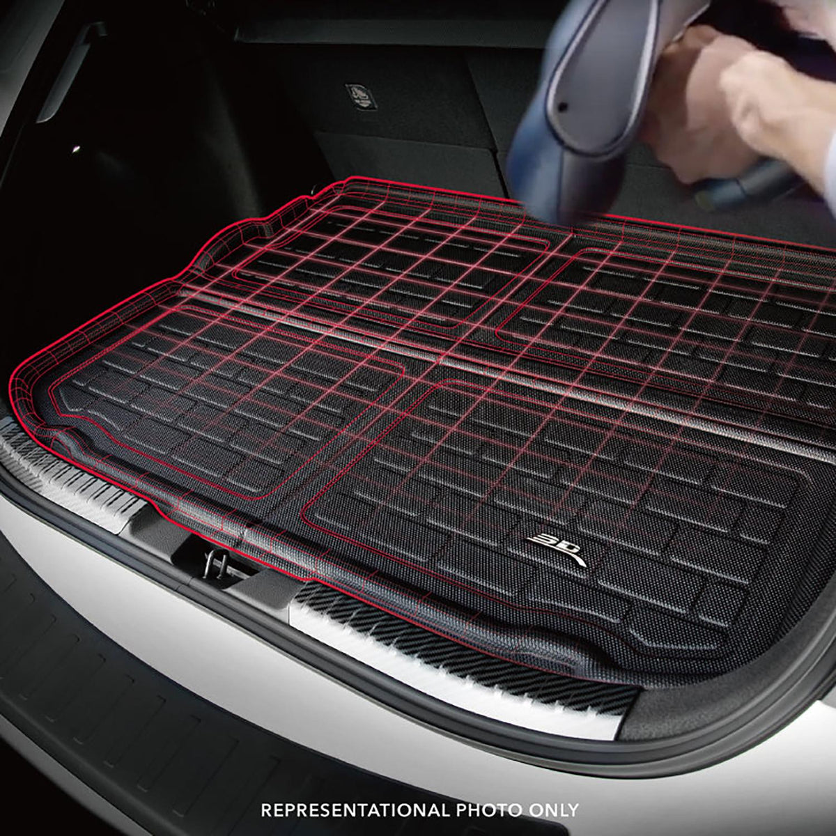 3D MAXpider Custom Fit Cargo Liner, Black, for 2022-2026 Lucid Air | M1LU0011309 (2/3)