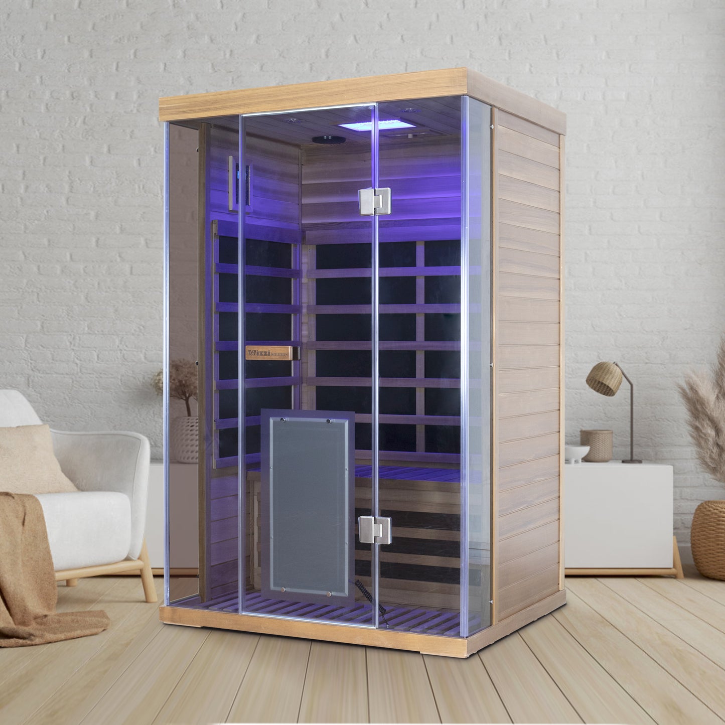 SR02 2 Person Red Cedar Far Infrared Sauna - Wizzisaunas