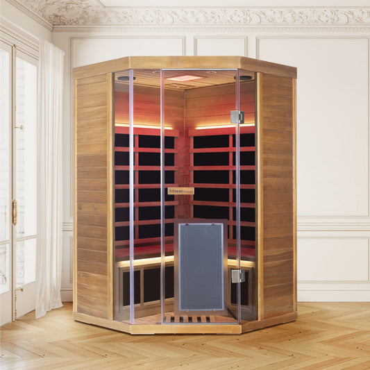 SR07 2 Person Far Infrared Sauna Red Cedar - Wizzisaunas