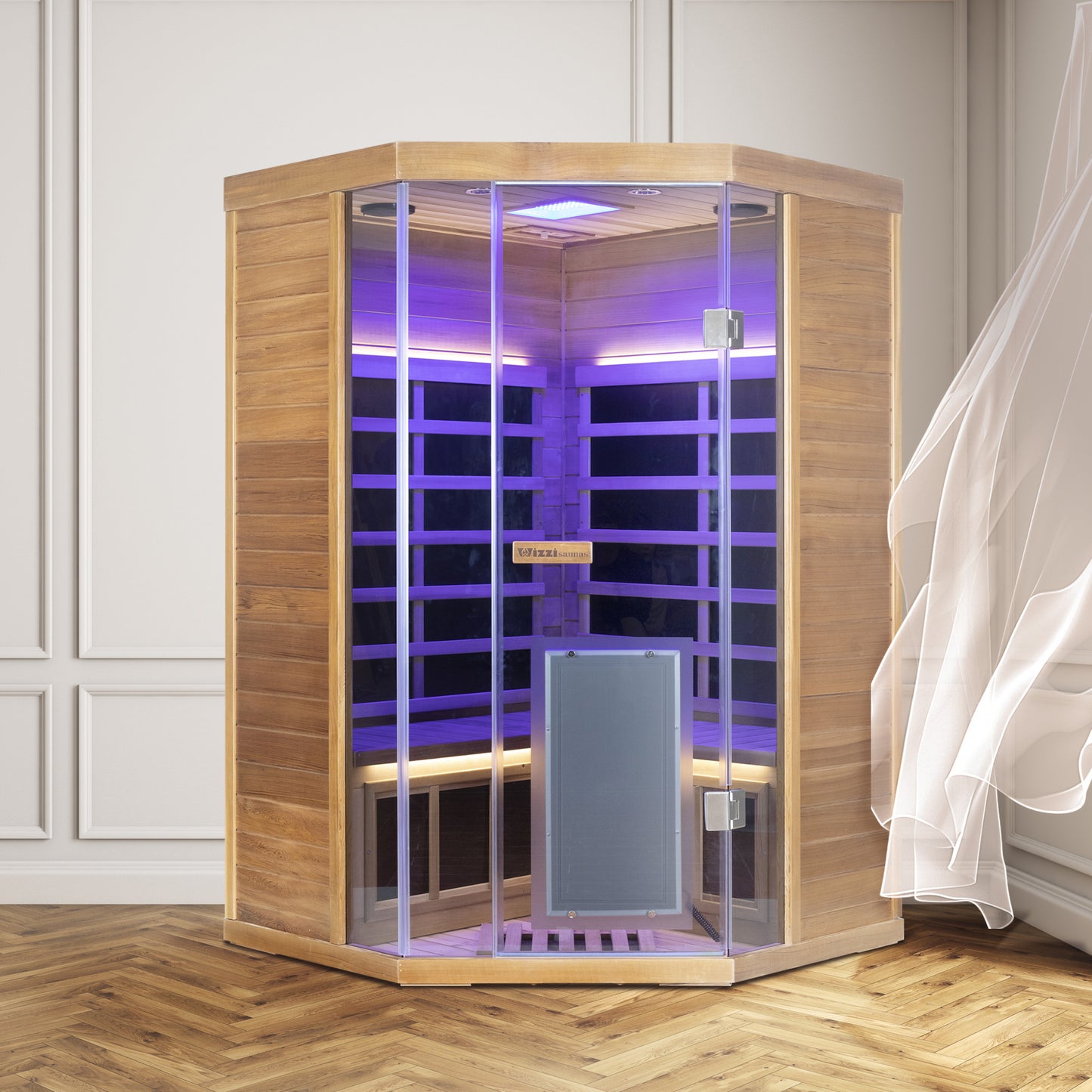SR07 2 Person Far Infrared Sauna Red Cedar - Wizzisaunas