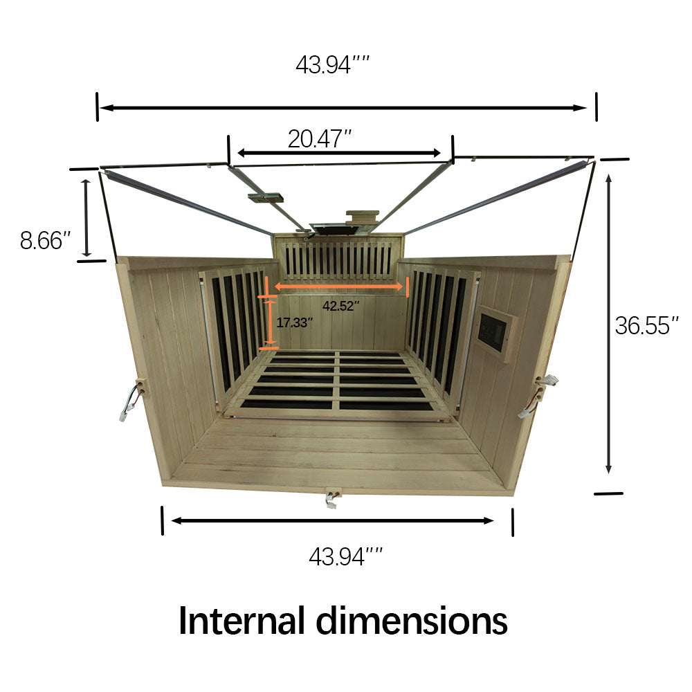 SH02 2 Person Far Infrared Sauna - Wizzisaunas