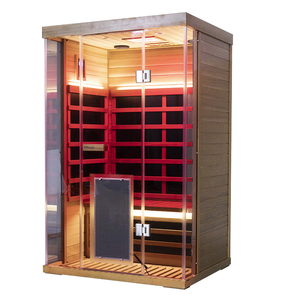 SR02 2 Person Red Cedar Far Infrared Sauna - Wizzisaunas