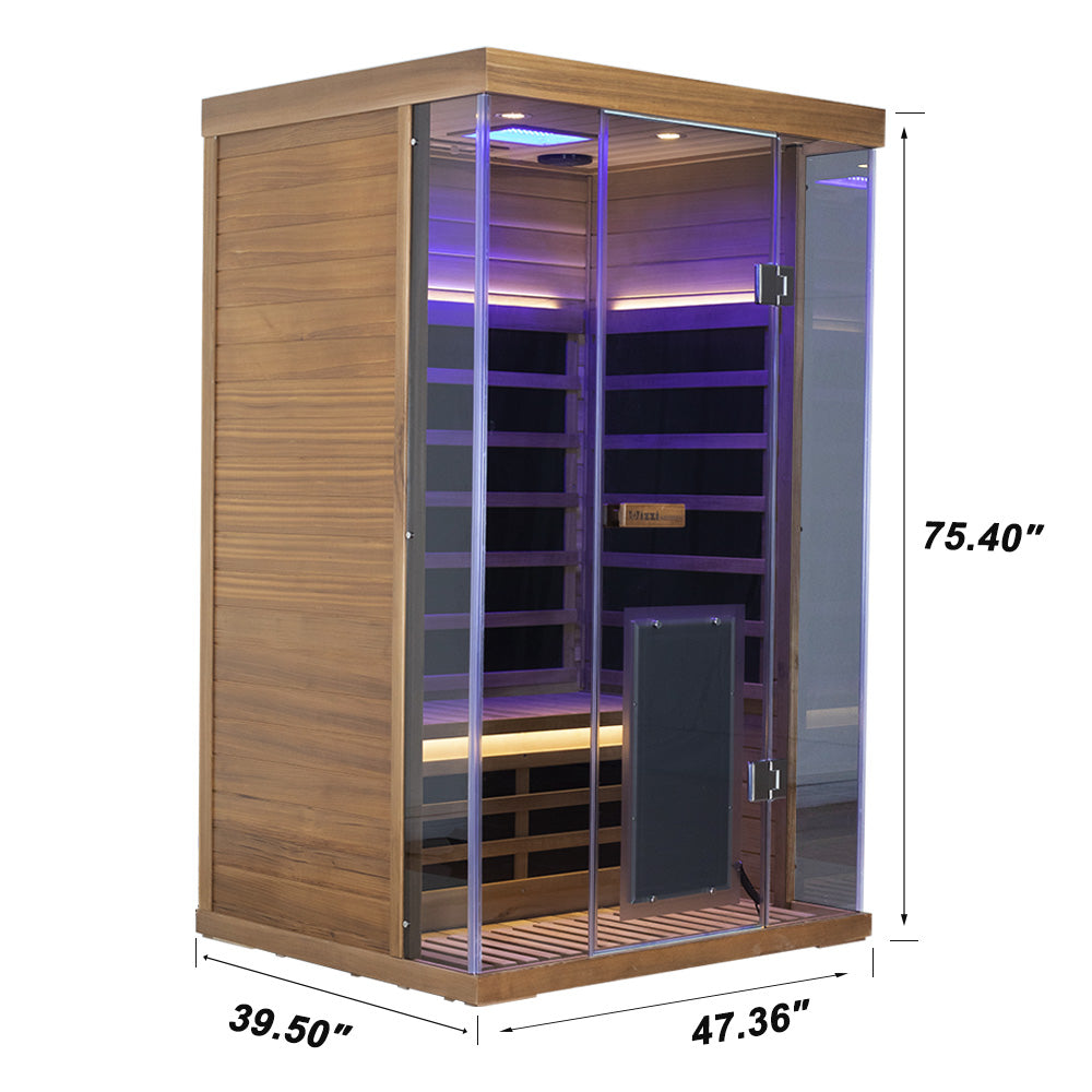 SR02 2 Person Red Cedar Far Infrared Sauna - Wizzisaunas
