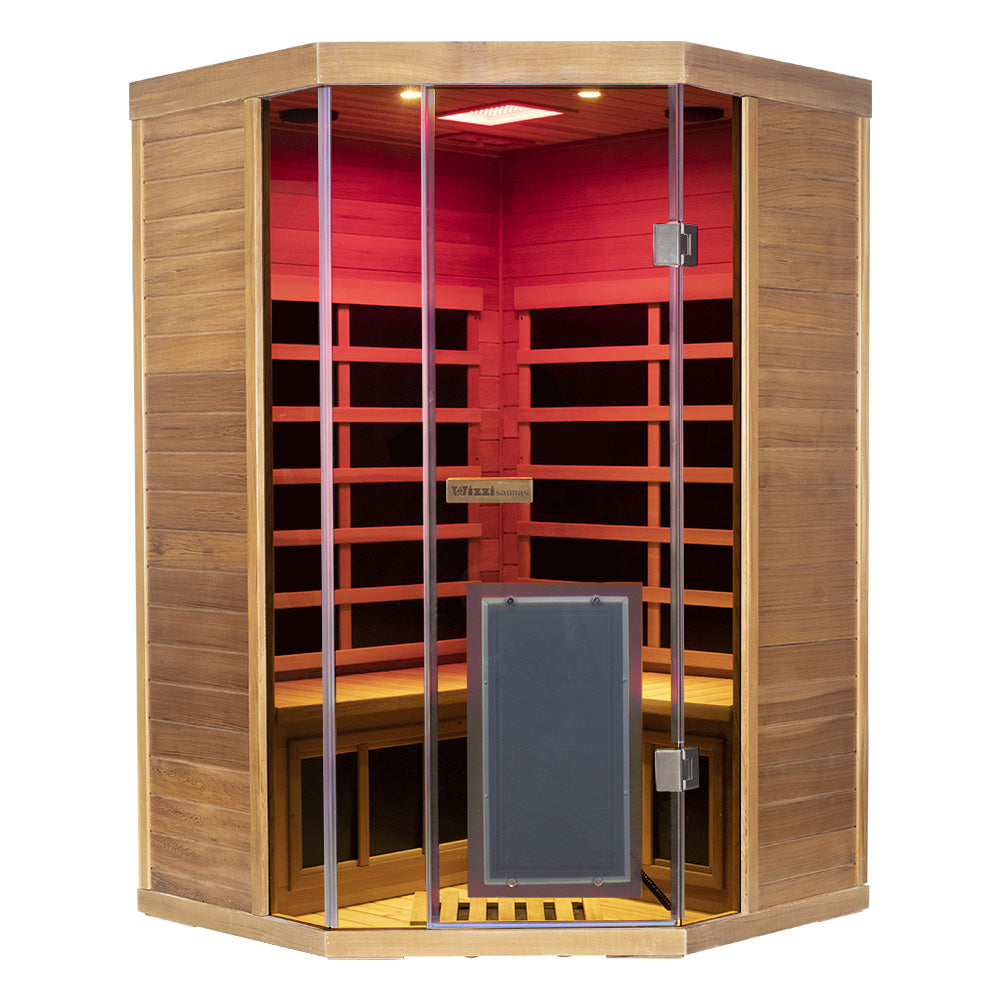SR07 2 Person Far Infrared Sauna Red Cedar - Wizzisaunas