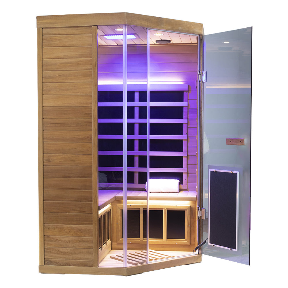 SR07 2 Person Far Infrared Sauna Red Cedar - Wizzisaunas
