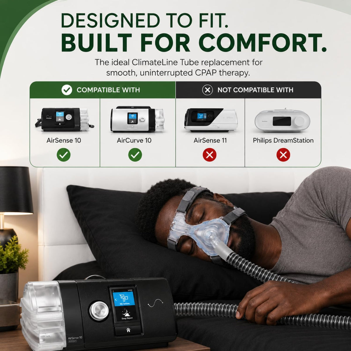 Heating Tube 6-Foot - Compatible with AirSense 10 and AirCurve 10 - Replacement for ClimateLine