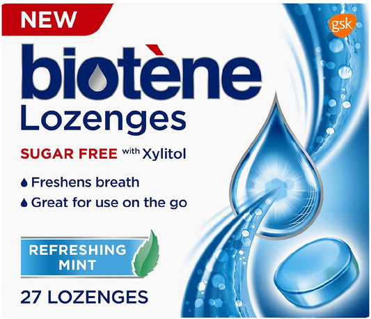 Biotene Dry Mouth Lozenges For Fresh Breath Refreshing Mint - 27.0ea
